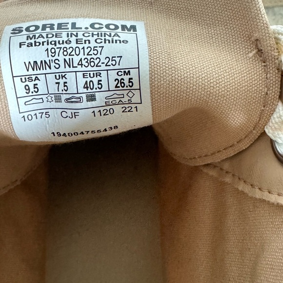 Sorel Joan Of Arctic Wedge lll Lexie 9.5 Boots Natural Tan Waterproof Bootie - Picture 11 of 12